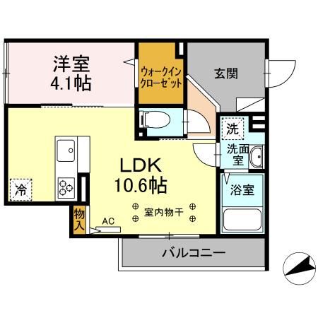 D-room surfside k2の間取り