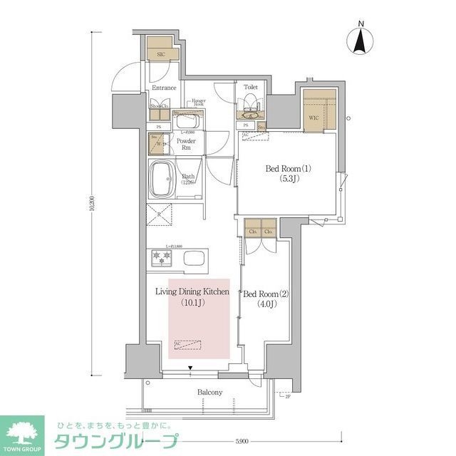 墨田区太平のマンションの間取り