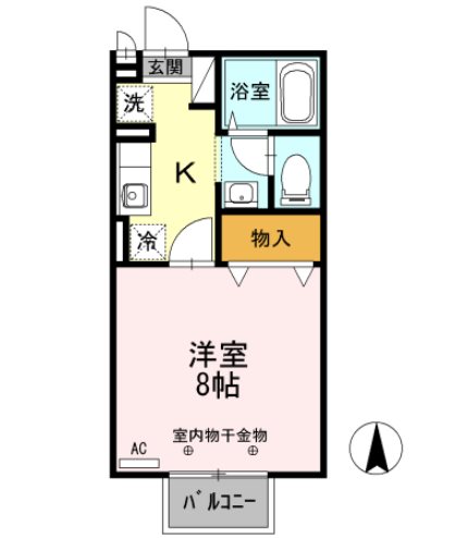 松本市大字島立のアパートの間取り