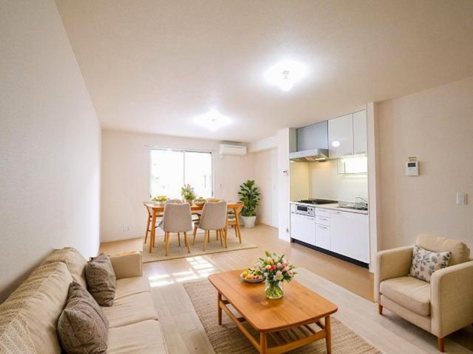 居室・リビング　CGで家具等を配置したもので家具等は含まれません。