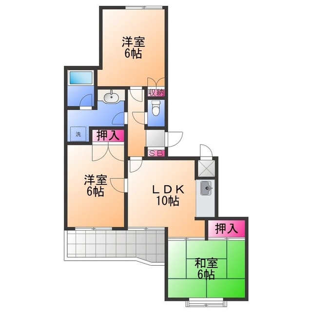 フィアテル岸和田の間取り