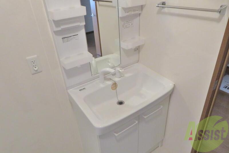 洗面設備　洗面も独立していてシャワーも付いてます。