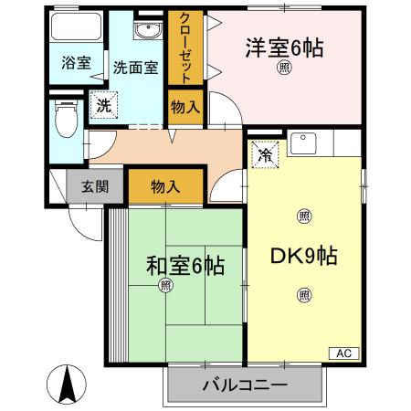 ファミーユ　Ｍ　B棟の間取り