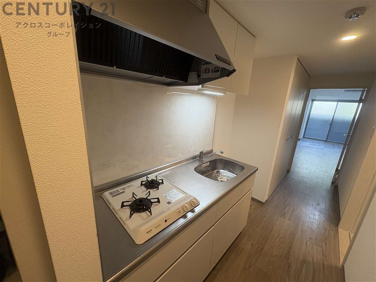 キッチン　2口ガスコンロ付で機能的なキッチンです！