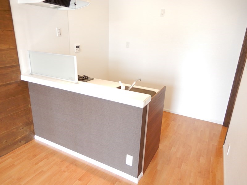 キッチン　お洒落で使い勝手の良い対面キッチンです。