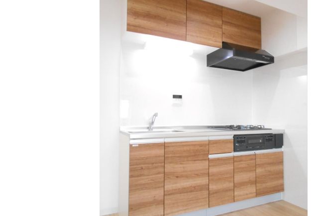 キッチン　コンパクトなキッチンで掃除もラクラク