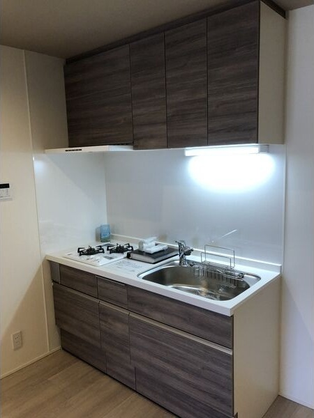 キッチン　2口コンロで料理ができます。