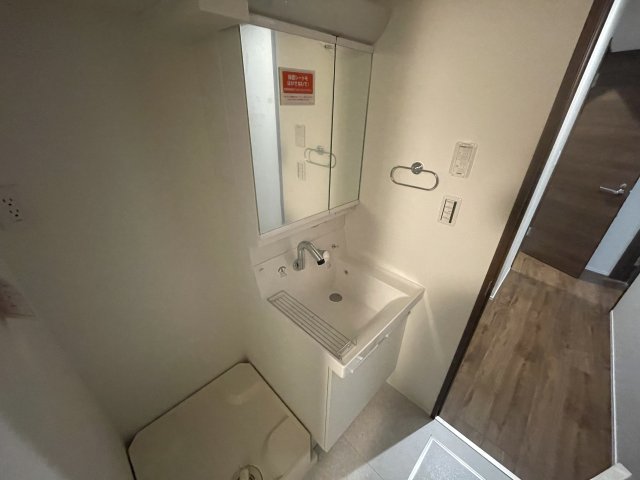 洗面設備　洗面所内に室内洗濯機置場がついてます！