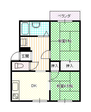 荒木ハイツの間取り写真