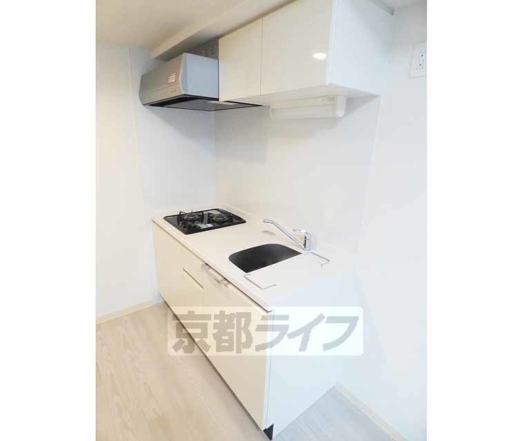キッチン　２口ガスコンロ付きの綺麗なキッチン