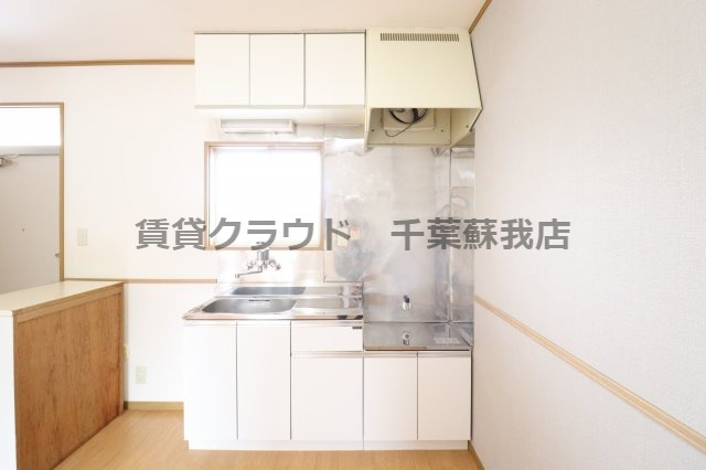 キッチン　ガスコンロ2口設置可能です！