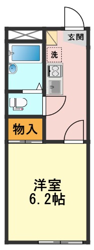 ＪＲ常磐線 金町駅 徒歩52分 2階建 築23年の間取り写真