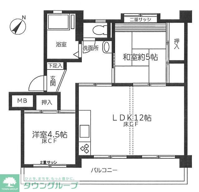 南平野住宅14号棟の間取り写真