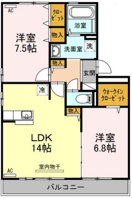 リヴェール北島の間取り写真