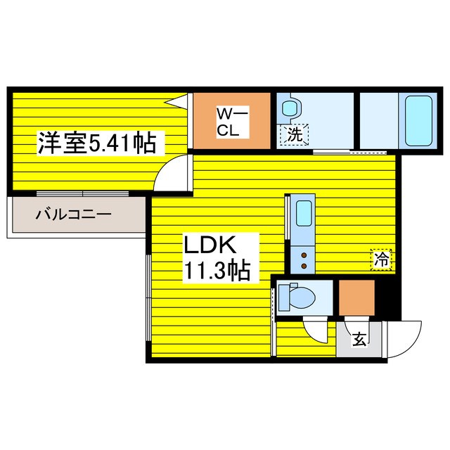 地下鉄東豊線 北１３条東駅 徒歩6分 4階建 築5年の間取り写真