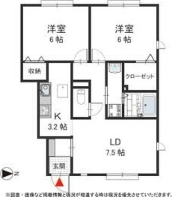 ＪＲ片町線 住道駅 徒歩18分 2階建 築21年の間取り写真