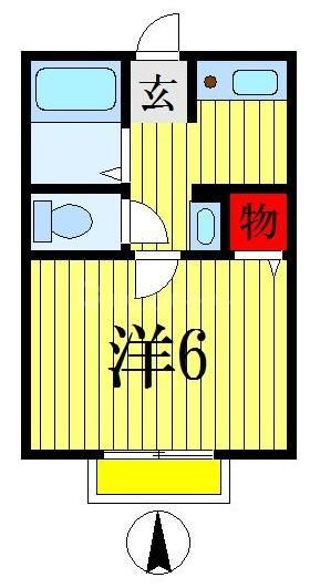 ＪＲ総武線 東船橋駅 徒歩10分 2階建 築26年の間取り写真