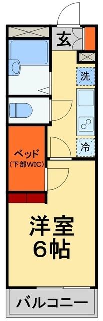 レオパレスクレストタウンAの間取り写真