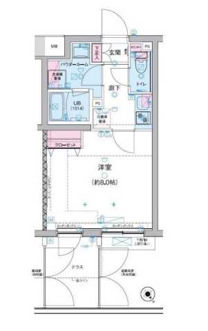 GENOVIA三軒茶屋 green veilの間取り写真