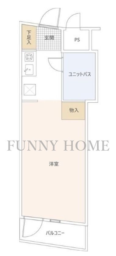 東急田園都市線 三軒茶屋駅 徒歩8分 5階建 築42年の間取り写真