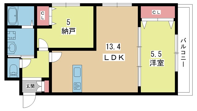 阪急宝塚線 服部天神駅 徒歩6分 3階建 築2年の間取り写真
