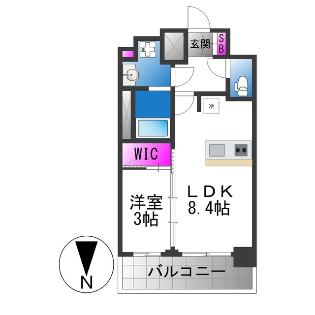 地下鉄中央線 長田駅 徒歩10分 15階建 新築の間取り写真