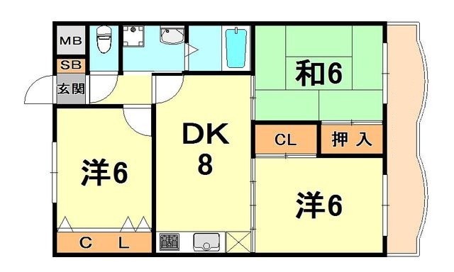 リベラ西芦屋の間取り写真