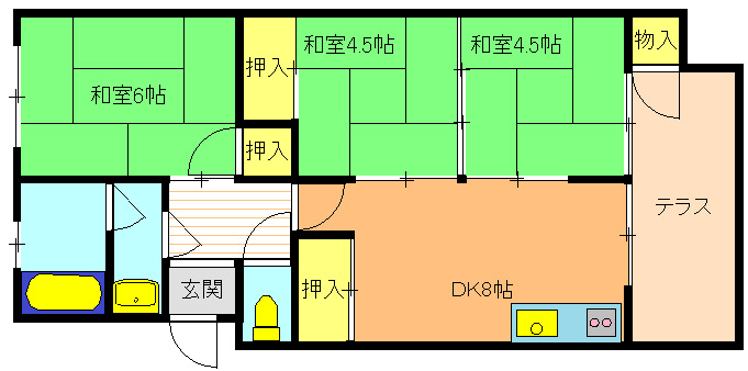 高木マンションの間取り