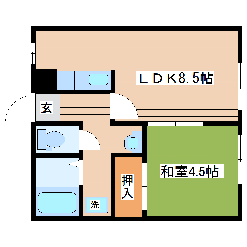 コーポ子平町の間取り