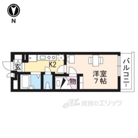 亀岡市追分町のアパートの間取り