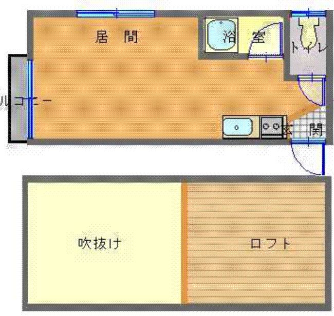 長崎市錦のアパートの間取り