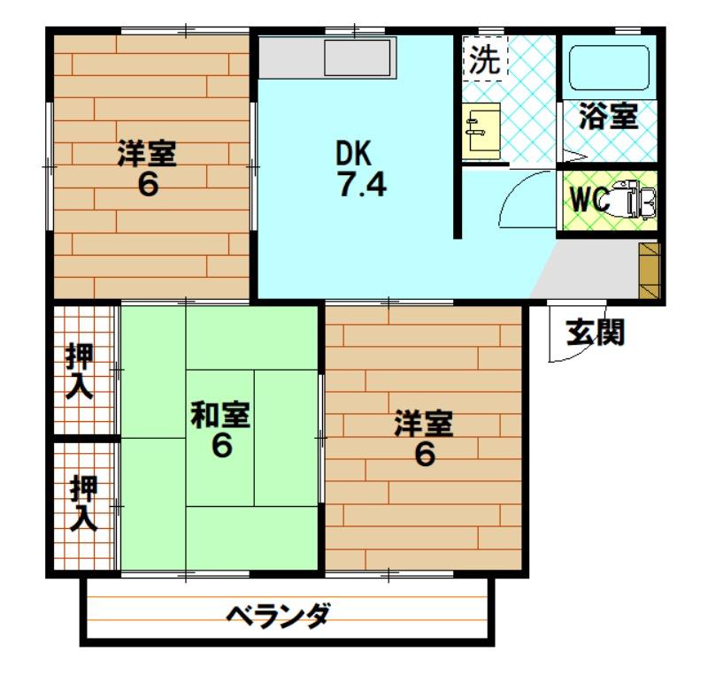 メゾンヒロモトＢ棟の間取り