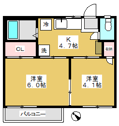 プレジオ萩山の間取り