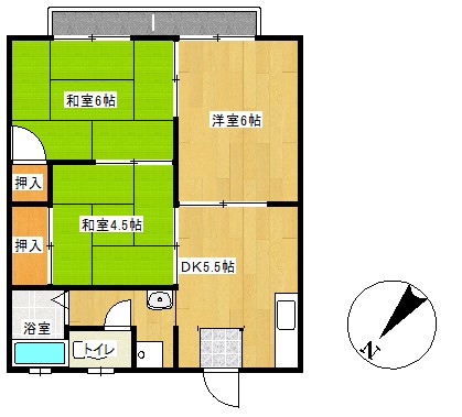 サンレーゼ新町の間取り