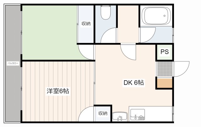 【広島市中区光南のマンションの間取り】