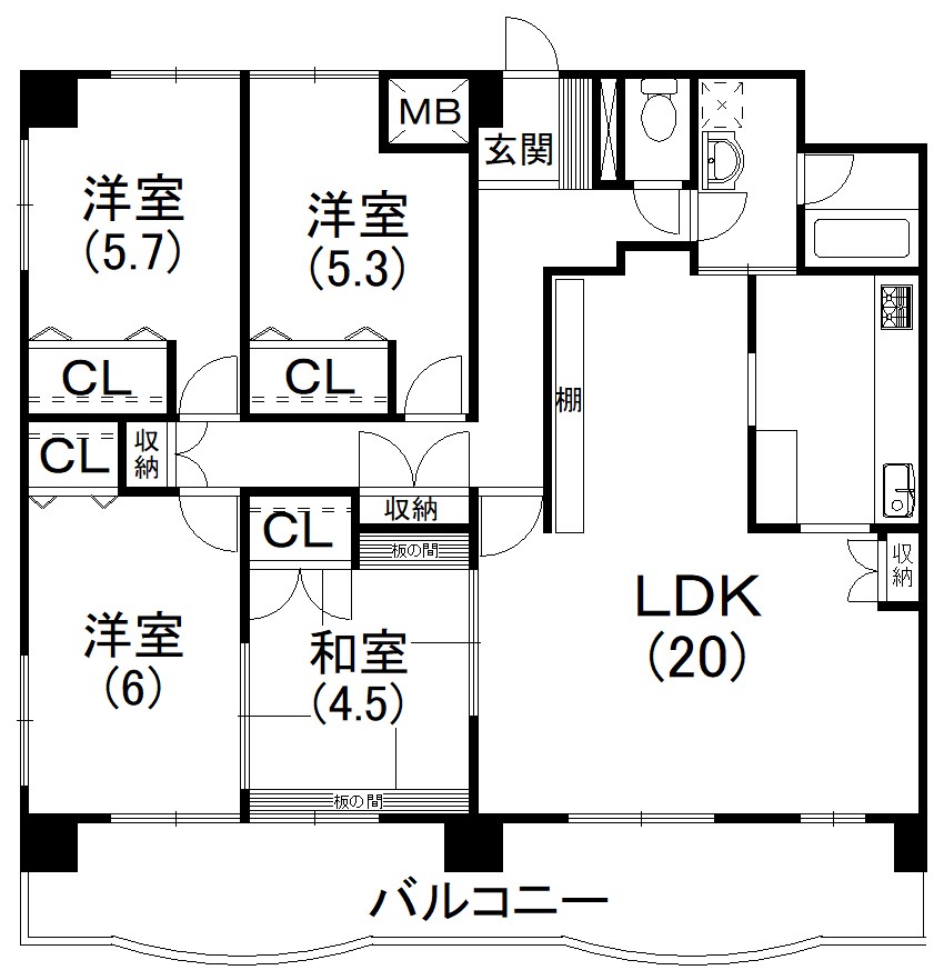 【クレールトヨダの間取り】