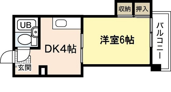 広島市中区江波東のマンションの間取り