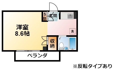 東金市東上宿のマンションの間取り