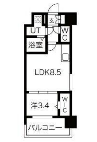 ミラージュパレス難波幸町の間取り