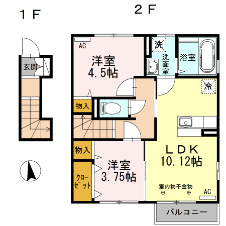 T-room前沢の間取り