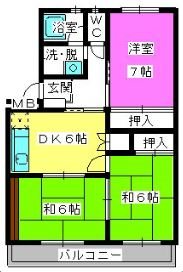 グランデール銭通の間取り