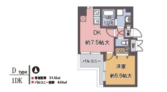 グランジュテ住吉の間取り