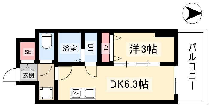 メイクスWアート名駅南IIIの間取り