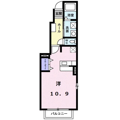 【ムーン　ヒル　水前寺の間取り】