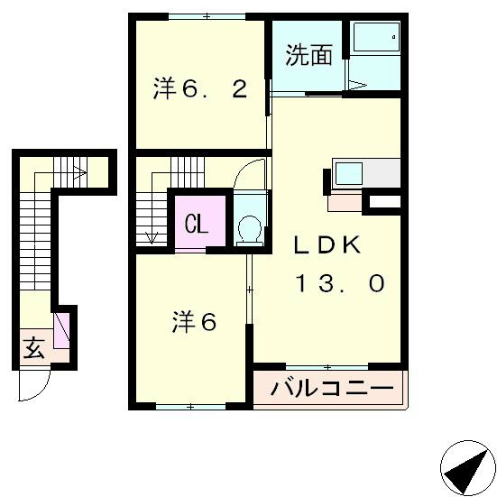 リヴェールコモドの間取り