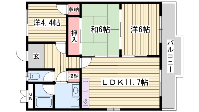 サンシャイン山下の間取り