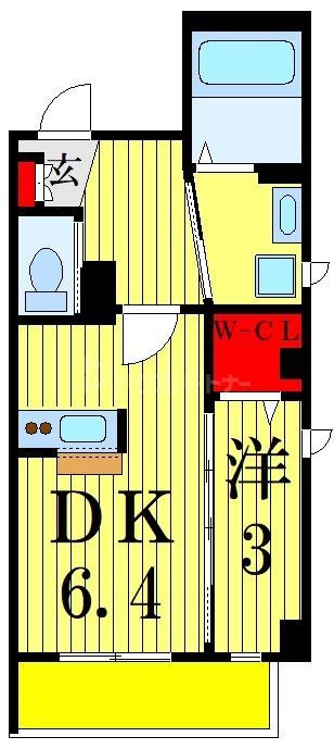 市川市菅野のマンションの間取り