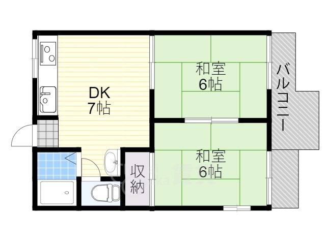 グリーンハイム萩原1の間取り