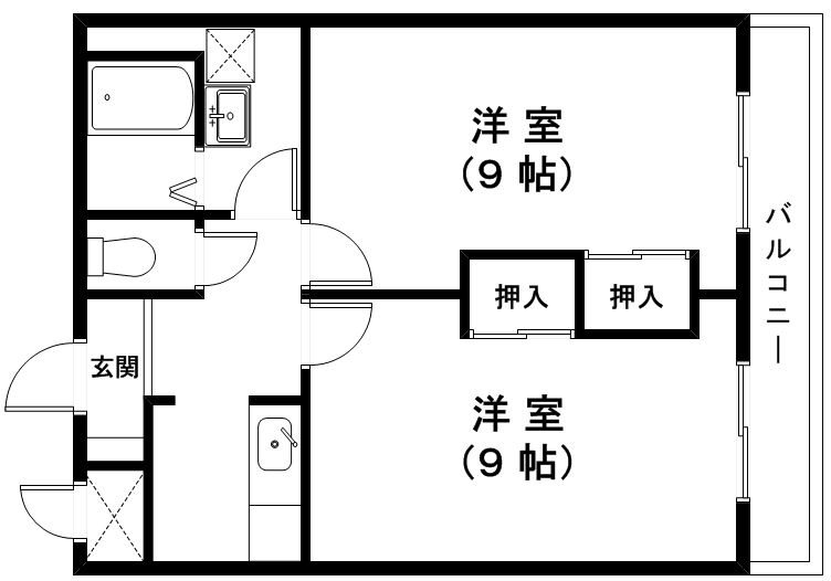 近江八幡市西本郷町東のマンションの間取り