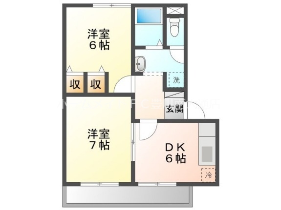 ハラマキハイツ　C棟の間取り